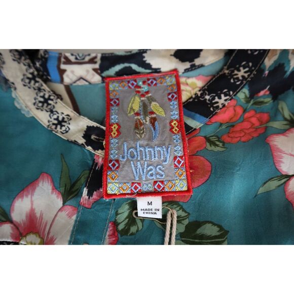 Johnny Was C15123A7 Women's Sz M Multi Mykee Tori Button Front L/S Blouse - Picture 4 of 9